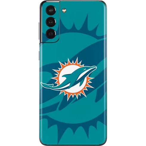 NFL Miami Dolphins Double Vision Galaxy S21 Plus 5G Skin